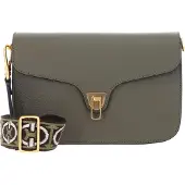 Coccinelle Leren Schoudertas Beat Soft Ribb Crossbody Bag Laurel Green Olijfgroen