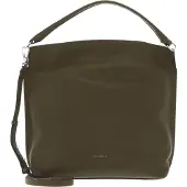 Coccinelle Leren Schoudertas Handtas Estelle Elephant Shoulder Bag Loden Olijfgroen