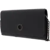Mandarina Duck Leren Kaarthoes Schoudertas Mellow Leather Wallet Bag Iron Gate Grijs