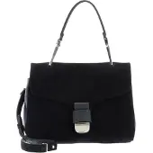 Coccinelle Leren Handtas Schoudertas Neofirenze Sued Handbag Noir Zwart