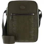 Lacoste schoudertas Nomogramme Vertical Camera Bag Ivy Green olijfgroen