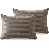 Sleeptime Lazy kussenslopen Hotel Velvet - Taupe - Per 2 stuks