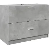 vidaXL Wastafelkast 78x37x59 cm bewerkt hout betongrijs