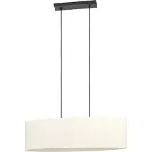 Eglo Febres Hanglamp - E27 - 78 cm - Zwart/Wit - Teddy stof