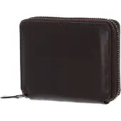 Leonhard heyden Leren Portemonnee Roma Zip Around Wallet Brown Donkerbruin