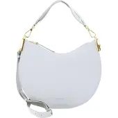 Coccinelle Leren schoudertas Sunup Handbag Double Grainy Leather Snow / Greenery Lichtblauw
