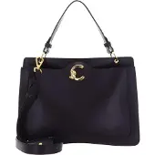 Coccinelle Leren schoudertas handtas C-Me Calf Handbag Prune donkerpaars