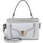 Coccinelle Leren handtas schoudertas Beat Generatio Crossbody Bag Snow Lichtgrijs
