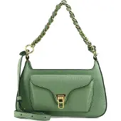 Coccinelle Leren handtas schoudertas Beat Grained Leather Handbag Greenery groene