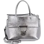 Coccinelle Leren handtas schoudertas Arlettis Handbag Steel zilverkleurig