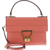 Coccinelle Leren handtas schoudertas Arlettis Handbag Pink Clay koraalrood