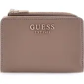 GUESS portemonnee Jane Zip Around Card Case Dark Taupe