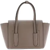 Coccinelle Leren handtas schoudertas Double Beat Grained Leather Handbag Warm Taupe