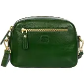 Bric's Leren schoudertas Volterra Shoulderbag Pine groen