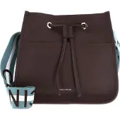 Coccinelle Leren schoudertas Raquel Crossbody Bag Brunette / Arctic Blue donkerbruin