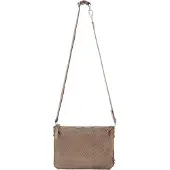 Fredsbruder Leren schoudertas Daily Catch Edgy Crossbag Olive Taupe beige
