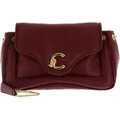 Coccinelle Leren schoudertas C-Me Fluffy Crossbody Bag Ribes / Ribes (rood)paars