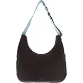 Coccinelle schoudertas Raquel Handbag Double Grainy Leather Brunette / Arctic Blue donkerbruin