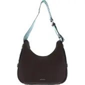 Coccinelle schoudertas Raquel Handbag Double Grainy Leather Brunette / Arctic Blue donkerbruin