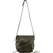 Fredsbruder Leren schoudertas My Forever Friend Midi Shoulderbag Khaki Green kaki