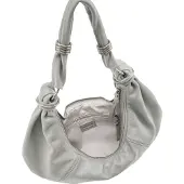 Fredsbruder Leren schoudertas Always With You Hobo Grey Taupe