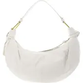 Coccinelle Leren handtas schoudertas Furoshiki Handbag puffy Smooth Leather Pearl crème