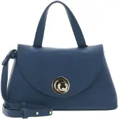 Coccinelle Leren schoudertas Nikla Handbag Double Grainy Leather Deep Blue / Sandshell blauw