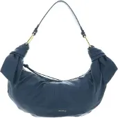 Coccinelle Leren handtas schoudertas Furoshiki Handbag puffy Smooth Leather Deep Blue blauw