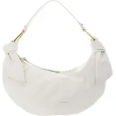 Coccinelle Leren handtas schoudertas Furoshiki Handbag puffy Smooth Leather Pearl crème