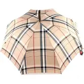 Knirps paraplu Chestnut Long Check Beige