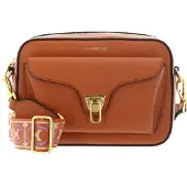Coccinelle Leren schoudertas Beat Soft Ribb Crossbody Bag Grained Leather Crab Lichtbruin