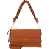 Coccinelle Leren schoudertas Boheme Grana Double Shoulder Bag Crab / Jellyfish Lichtbruin