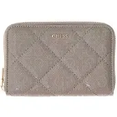 GUESS portemonnee Libby SLG Zip Around Wallet Dark Taupe