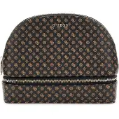 GUESS Utensil zak Dome Cosmetic Pouch Mocha Logo Multi Donkerbruin