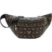 GUESS gordeltas schoudertas Silia Belt Bag Espresso Logo donkerbruin