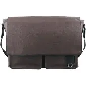Mustang Laptoptas Schoudertas met laptopvak Jackson Jeff Messenger LHF Darkbrown Bruine