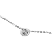 GUESS halsketting Borboleta 16-18" Coin Necklace Rhodium zilverkleurig