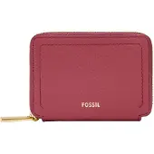 Fossil Kaarthoes Logan Zip Around Card Case RFID mohair Roze