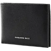 Mandarina Duck Leren Kaarthoes Mellow Urban Wallet Nero Zwart