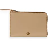Scotch & Soda Leren Kaarthoes Identiteitskaarthoesje Zip Travel Wallet Ivory Beige