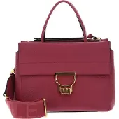 Coccinelle Leren handtas schoudertas Arlettis Signature Handbag Grained Leather Rosewood (rood)paars
