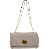 Coccinelle Leren Schoudertas Liya Shoulder Bag Powder Pink Beige