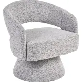 Beliani EIDAL - Draaifauteuil - Grijs - Polyester