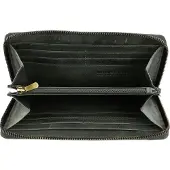 Bruno Banani Leer portemonnee Zip Around Wallet Black zwart