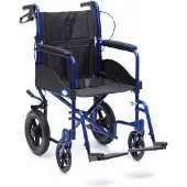Drive Medical Transport rolstoel Expedition Plus - Belastbaar tot 130 kg - Dubbele rem - Handremmen voor de duwer