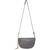 Fredsbruder Leren schoudertas Velvet Wild Crossbag Dark Grey Taupe