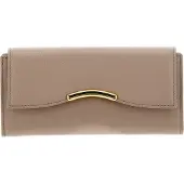 Coccinelle Leren Portemonnee Wallet Grained Leather Toasted Beige