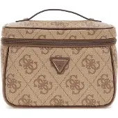 GUESS Cosmetische tas Toiletry Train Case Latte Logo / Brown Lichtbruin
