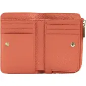 Coccinelle Leren portemonnee C-Me Wallet Pink Clay koraalrood