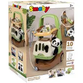 Smoby - Zoo Veterinarian Trolley - Panda Plush - Veel accessoires inbegrepen - 2 in 1 product: Transportkooi - Productie